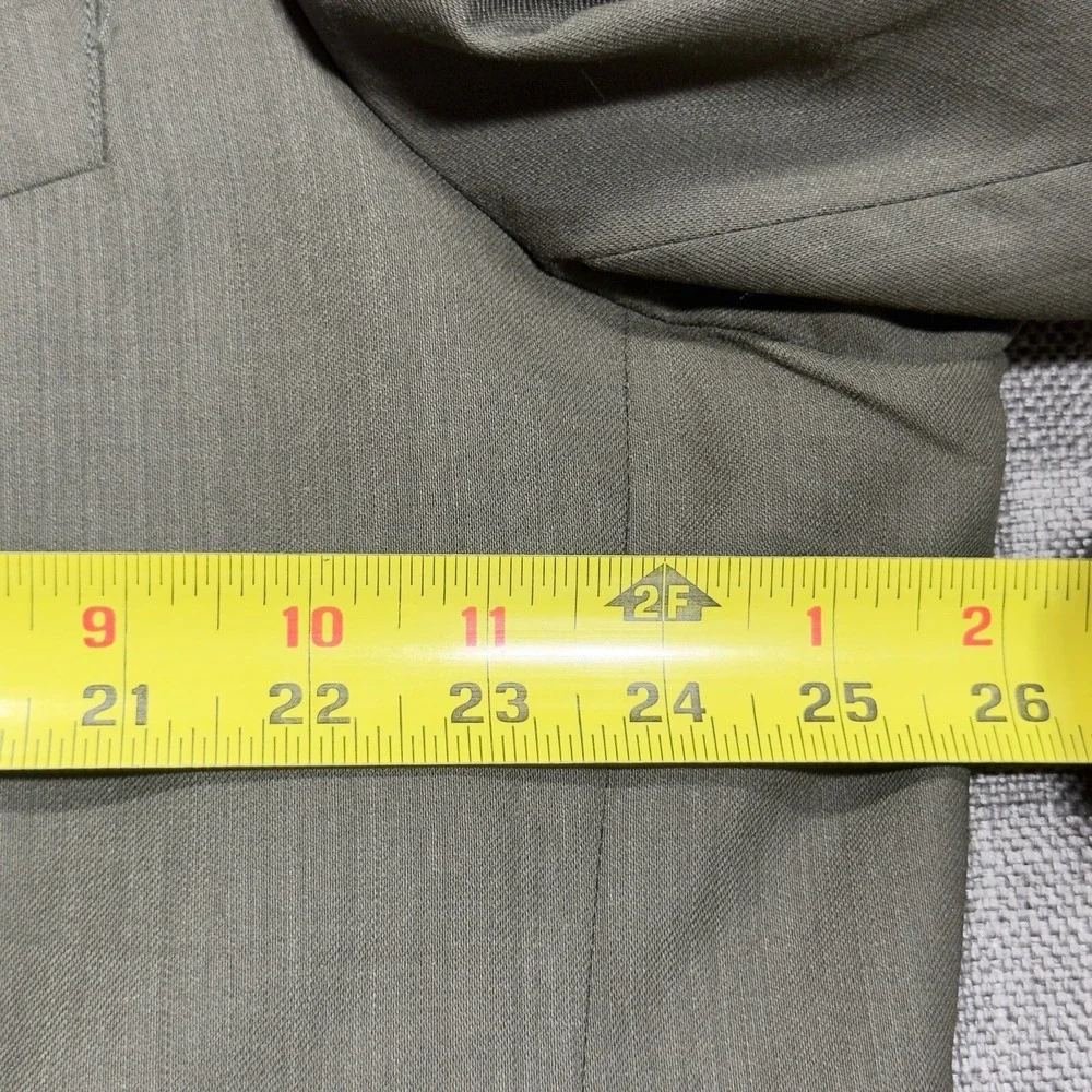 Gianfranco Ruffini Men's Blazer Worsted Wool Army Green 3 Button Ventless Sz 50L